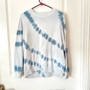 American Eagle Blue Tie Dye Crewneck Sweatshirt M